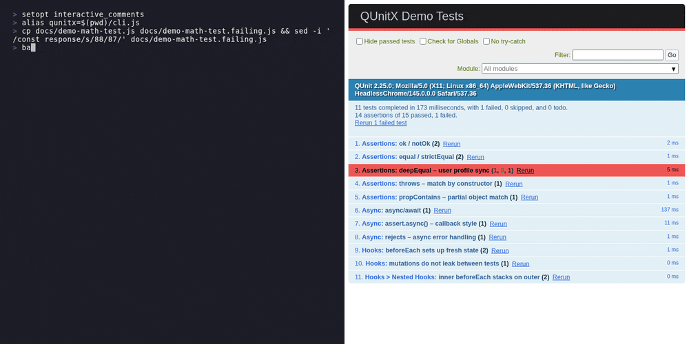 qunitx-cli demo